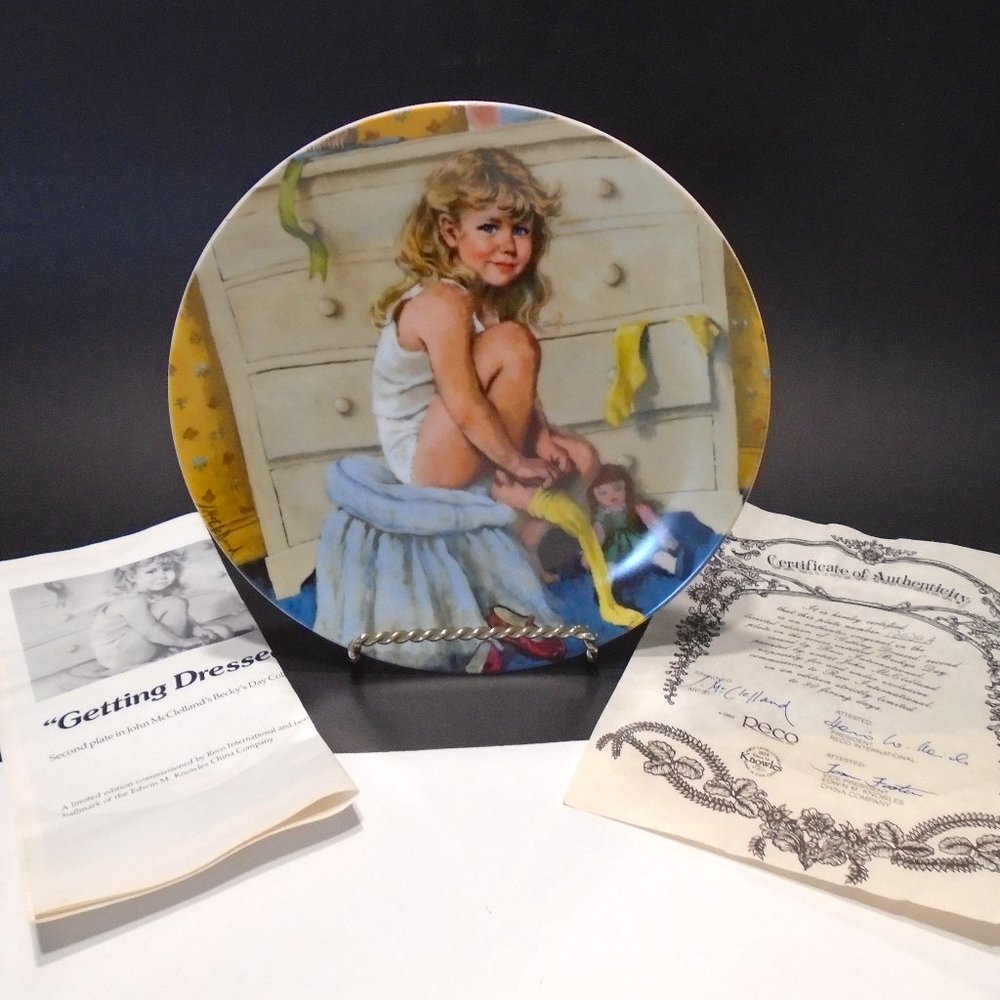 Knowles collector plate Getting Dressed